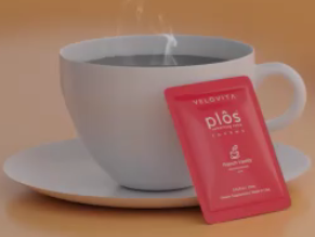 Cup of coffee with plos thermo.