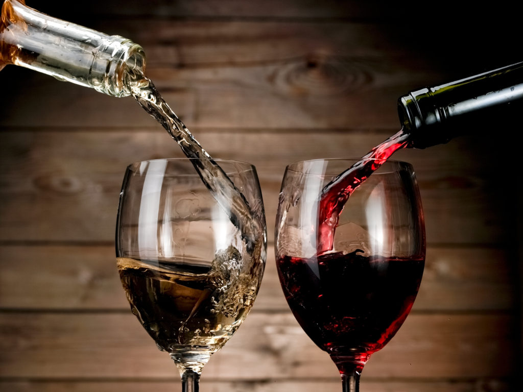 Fine wine delivered to your door-glass of each whit and red wine