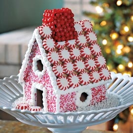 Yummy snacks for the holiday-gingerbread house
