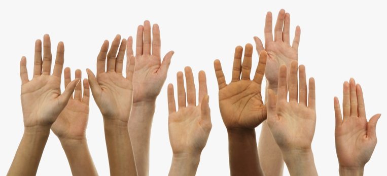 Hands in the air for questions about The Best Home School Program on the Planet