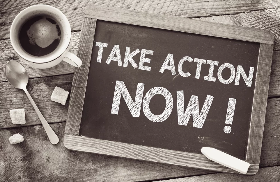 Take Action Now Sign