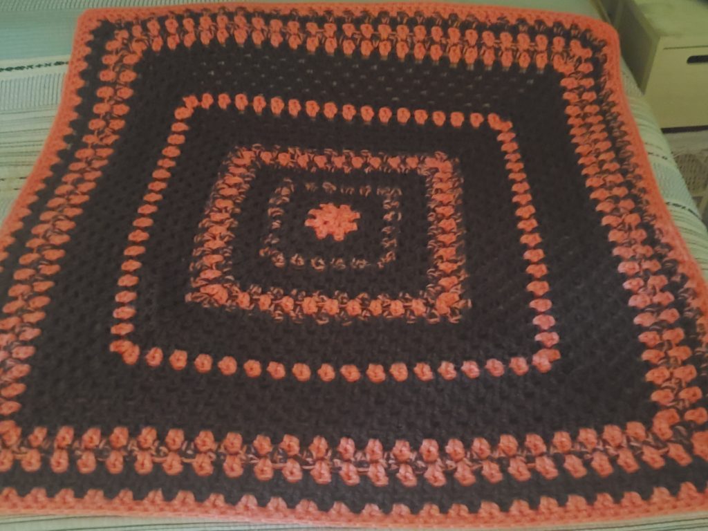 “Square Radiant Flower Throw”  full size