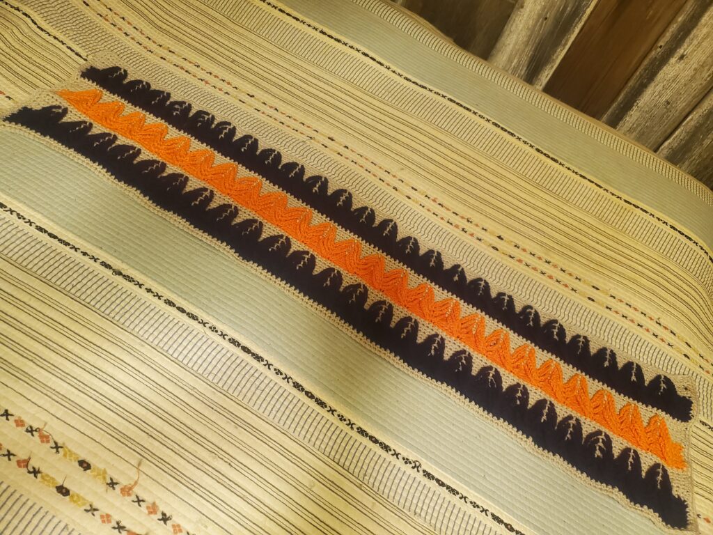 “Chained Zig Zag Table Runner ‘24” (size approx. 56”x13.5”)